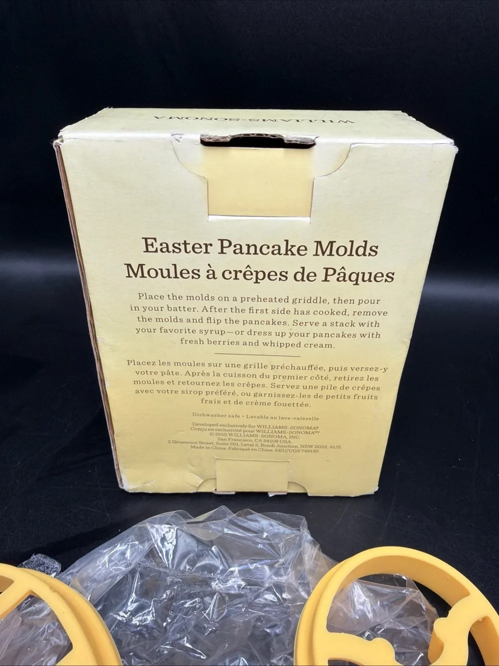 NIB Williams-Sonoma Easter Egg /Chicken/Rabbit Easter Pancake Molds Brunch Set
